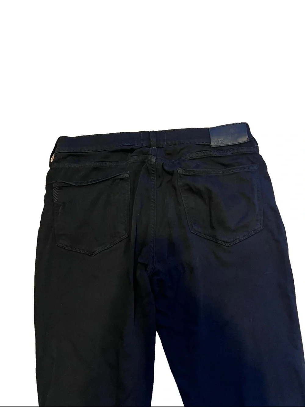 Paige Federal Slim Straight Leg Jeans Black Shadow Stretch Denim Mens 32x32